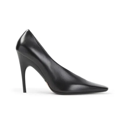 Balenciaga Duchesse Pump Leather 11cm Heel For Women In Black