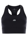 Balenciaga Sporty Reflective Logo Top Tops Black In Black