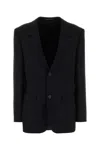 Balenciaga Women Black Wool Blazer In Black