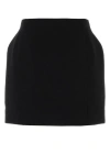 Balenciaga Black Hourglass Mini Skirt In Cream
