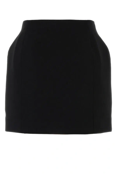 BALENCIAGA BALENCIAGA WOMEN BLACK WOOL MINI SKIRT