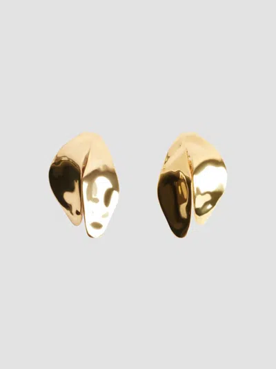 Balenciaga Women's Bloom Xs Earrings In Shiny Gold