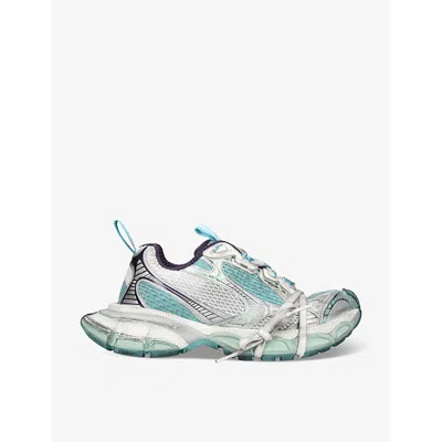 Balenciaga Women's 3xl Sneaker  In Light Blue/white/purple In Light Blue Yellow