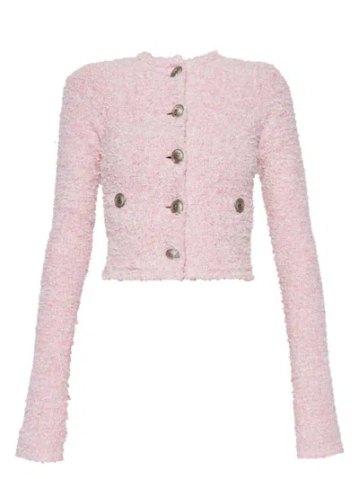 BALENCIAGA WOMEN'S BLUSH COTTON BLEND SWEATER