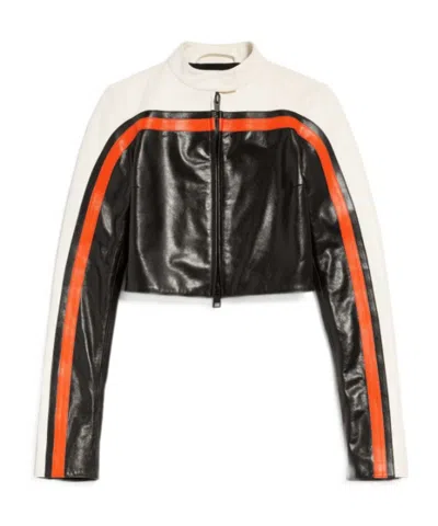 Balenciaga Women's Bodies Fitted Biker Jacket In Black