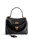 Balenciaga Mini Rodeo Leather Top Handle Bag In Black