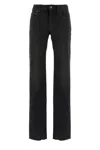 Balenciaga Women Denim Trousers With Frayed Edges In Multi