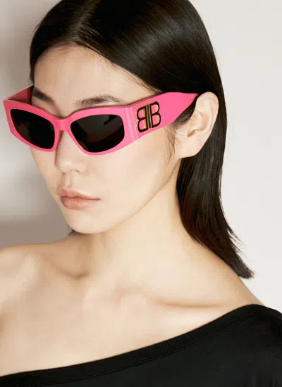 Balenciaga Women Bossy Cat Sunglasses In Pink