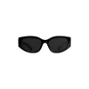 Balenciaga Bossy Oval-frame Sunglasses In Black