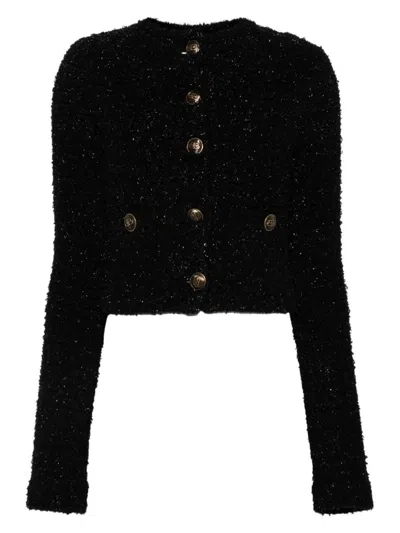 BALENCIAGA WOMEN'S BOUCLÃ© CROPPED JACKET