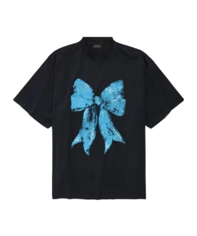 Balenciaga Bow Oversized T-shirt In Brown