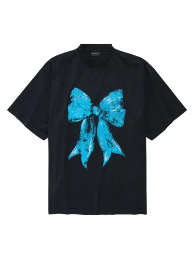 Balenciaga Bow Oversized T-shirt In Brown
