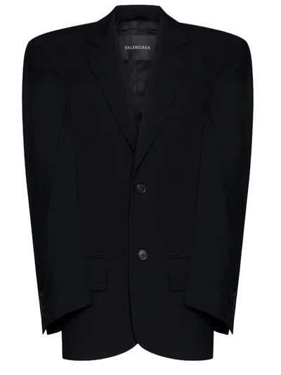 Balenciaga Women Boxy Jacket In Black