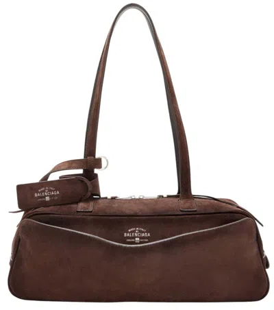 Balenciaga Brown Carrie Large Shoulder Bag