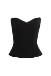 Balenciaga Boned Corset Top In Black