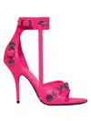 Balenciaga Cagole Heeled Sandals In Fluo Pink