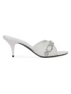 Balenciaga Women's Cagole 70mm Sandals With Rhinestones In White