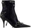 Balenciaga Cagole 50 Ankle Boots In Lamb Leather In Black