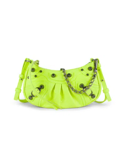 Balenciaga Women's Cagole Mini Leather Shoulder Bag In Yellow