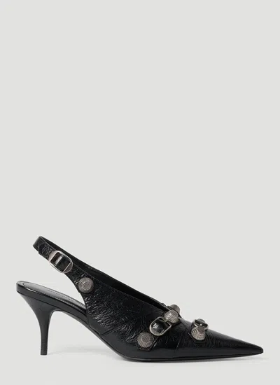 Balenciaga Cagole Slingback High Heels In Black