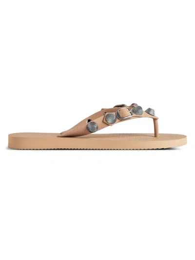 Balenciaga Women's Cagole Thong Sandals In Brown