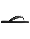Balenciaga Cagole Flip-flops With Iconic Metal Details In Black