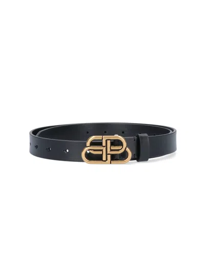 Balenciaga Women's Calf Leather Belt In Black