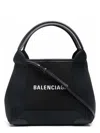 Balenciaga Navy Cabas Small Canvas Tote Bag
