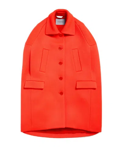 Balenciaga Women's Cape Coat In Orange