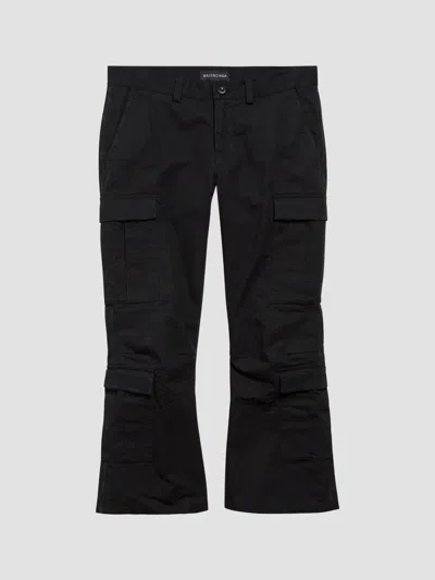 Balenciaga Women's Cargo Capri Pants In Black