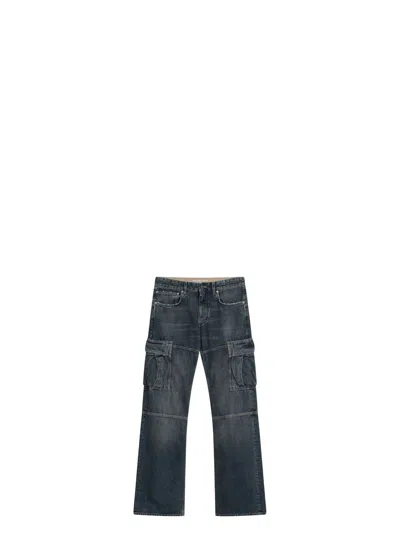 BALENCIAGA WOMEN'S CARGO REGULAR JEANS WITH A FADED EFFECT