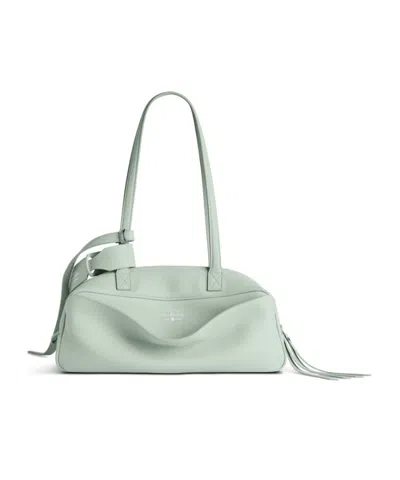 Balenciaga Women's Carrie Small Bowling Bag In Mineral Green