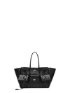 Balenciaga Carry All Bel Air Large Bag In Black Leather Women
