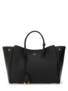 Balenciaga Black Leather Mini Carry All Hampton Shopping Bag In Black