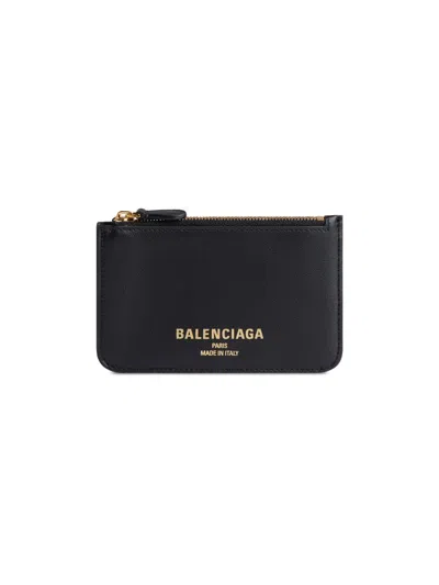 Balenciaga Women's Cash 2.0 Long Coin And Card Holder In Black