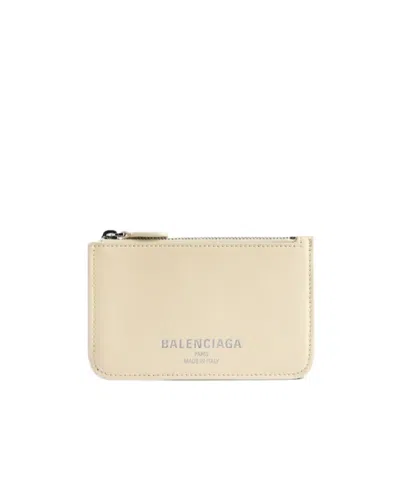 Balenciaga Women's Cash 2.0 Long Coin And Card Holder  In Soya In Soybean Color