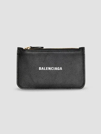 Balenciaga Women's Cash Long Coin And Card Holder In Black White