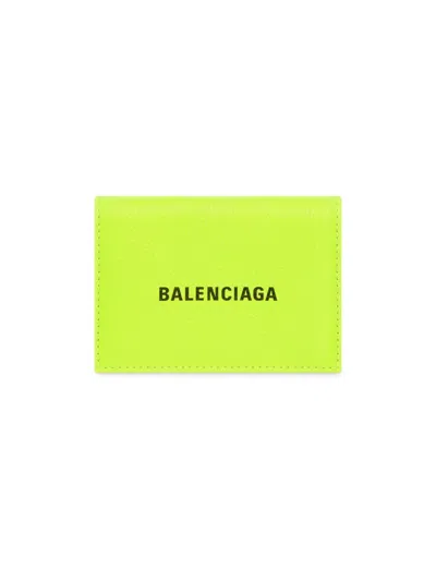 Balenciaga Women's Cash Mini Wallet In Neon Green
