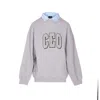 Balenciaga Knitwear Crewneck Embroidered On The Front In Gray