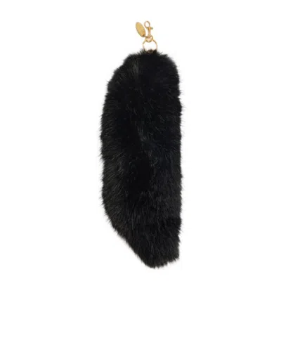 Balenciaga Women's Charm/keychain Faux Fur Tail In Black