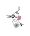 Balenciaga Padlock Metal Keyring In Multi-color