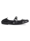 Balenciaga City Black Ballet Flats In Arena Lambskin Leather In Black