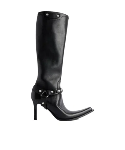 Balenciaga Women's City Boot With Harness In Black