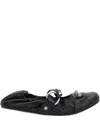 Balenciaga City Black Ballet Flats In Arena Lambskin Leather In Black