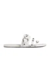 Balenciaga City Studded-strap Slide Sandals In White
