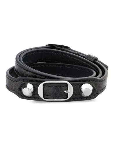Balenciaga Women's City Triple Bracelet In Black