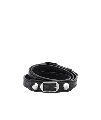 Balenciaga Women's City Triple Bracelet In Black