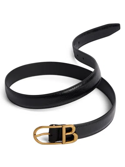 Balenciaga Women's Classic B Belt In Black