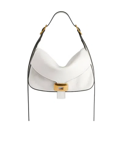 Balenciaga Women's Clicca Shoulder Bag Medium In White Snow