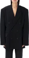 Balenciaga Chic And Versatile Clinched Jacket For Women In Black